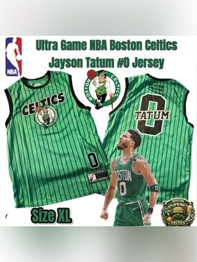 Ultra Game NBA Boston Celtics Jason Tatum #0 Jersey, Available Size XL